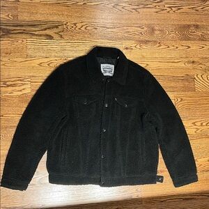 Levi Strauss Black Sherpa jacket size L